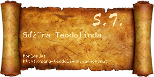 Séra Teodolinda névjegykártya